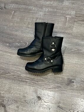 Black Women's Harley Davidson Boots Size 7 1/2 Excellent Condition